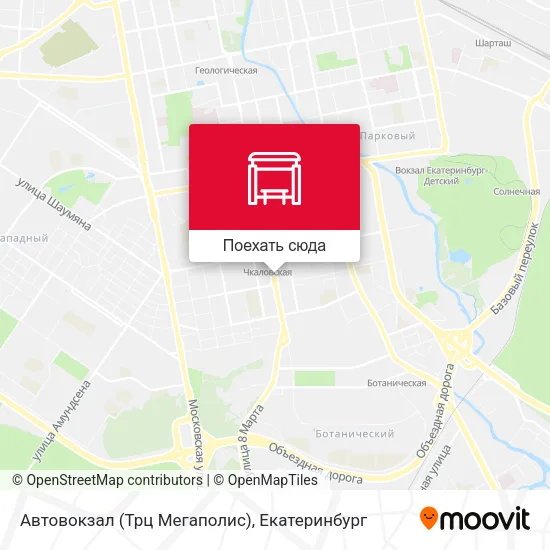 Карта Автовокзал (Трц Мегаполис)