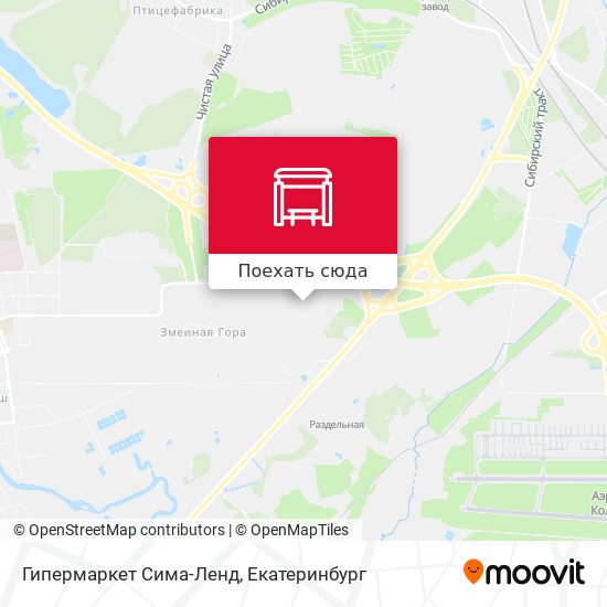 Карта Гипермаркет Сима-Ленд
