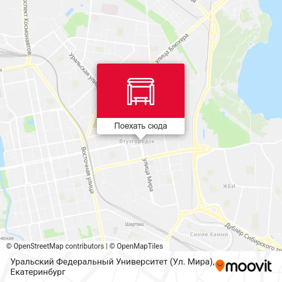 Карта Уральский Федеральный Университет (Ул. Мира)