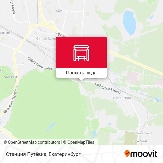 Карта Станция Путёвка