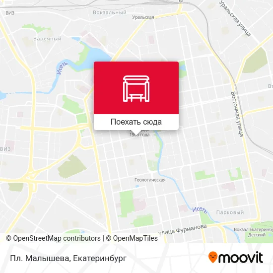Карта Пл. Малышева