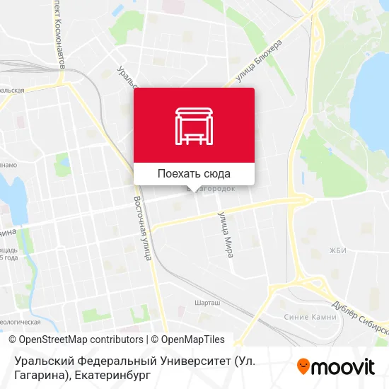 Карта Уральский Федеральный Университет (Ул. Гагарина)