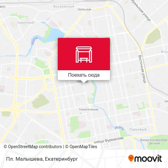 Карта Пл. Малышева