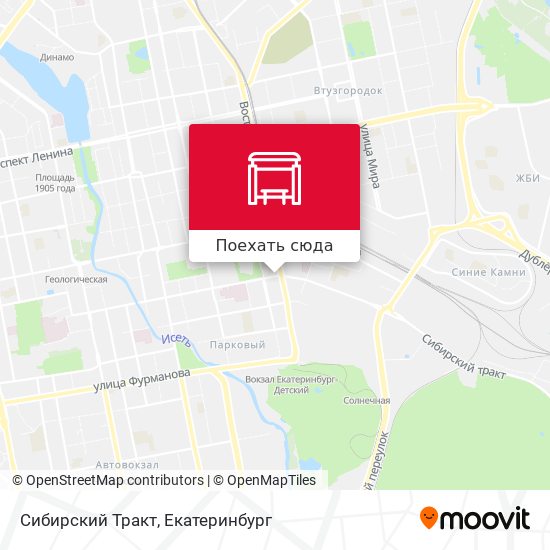 Карта Сибирский Тракт