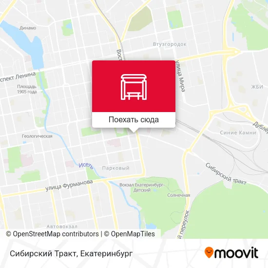 Карта Сибирский Тракт