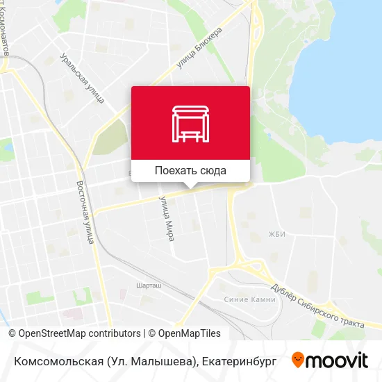 Карта Комсомольская (Ул. Малышева)