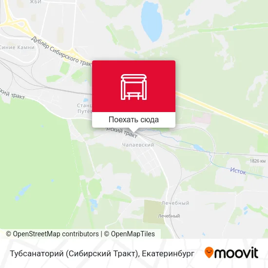 Карта Тубсанаторий (Сибирский Тракт)