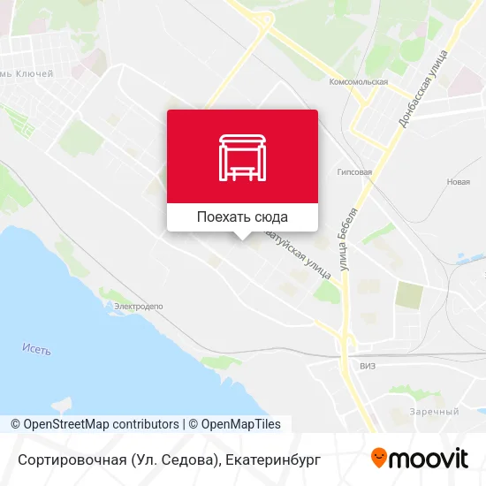 Карта Сортировочная (Ул. Седова)