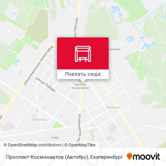 Карта Проспект Космонавтов (Автобус)
