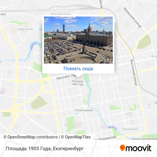 Карта Площадь 1905 Года