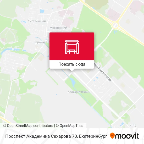 Карта Проспект Академика Сахарова 70