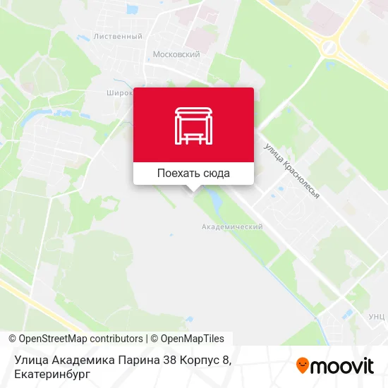 Карта Улица Академика Парина 38 Корпус 8