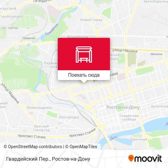 Карта Гвардейский Пер.