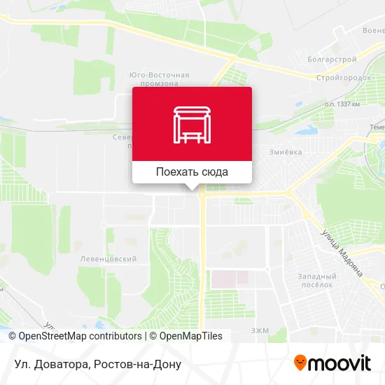 Карта Ул. Доватора