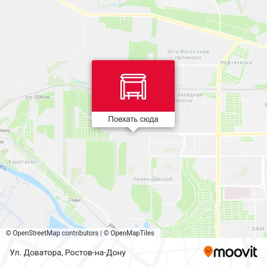 Карта Ул. Доватора