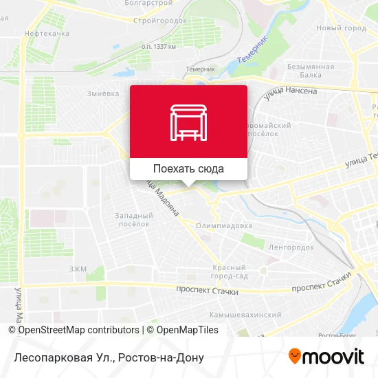 Карта Лесопарковая Ул.