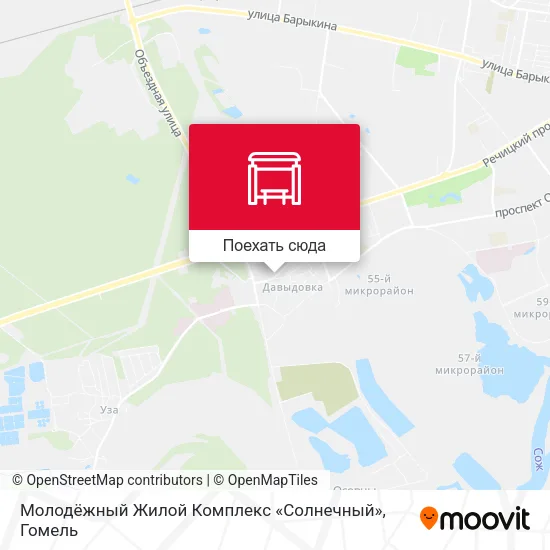 Карта Молодёжный Жилой Комплекс «Солнечный»
