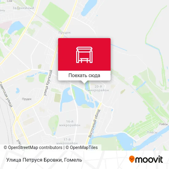 Карта Улица Петруся Бровки