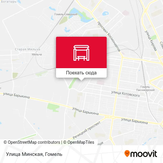 Карта Улица Минская