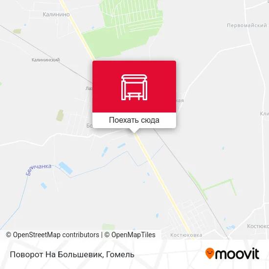 Карта Поворот На Большевик