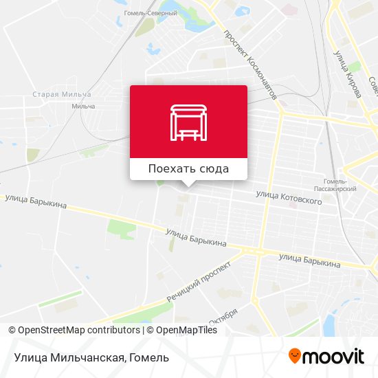 Карта Улица Мильчанская
