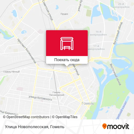 Карта Улица Новополесская