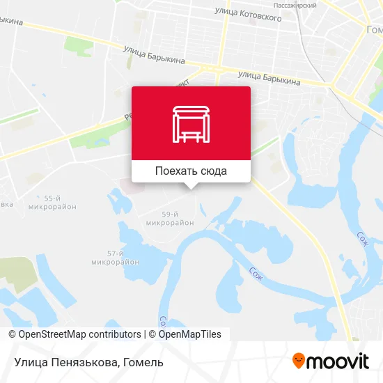 Карта Улица Пенязькова