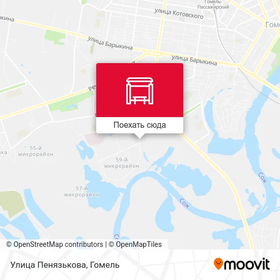 Карта Улица Пенязькова