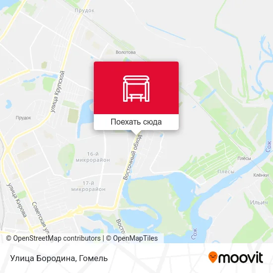 Карта Улица Бородина