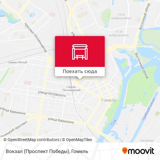 Карта Вокзал (Проспект Победы)