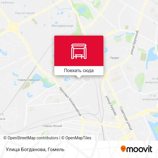 Карта Улица Богданова