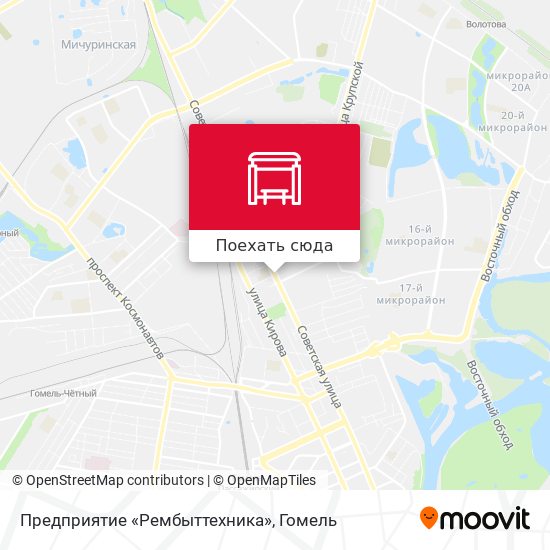 Карта Предприятие «Рембыттехника»