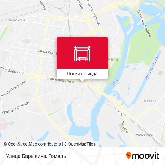 Карта Улица Барыкина