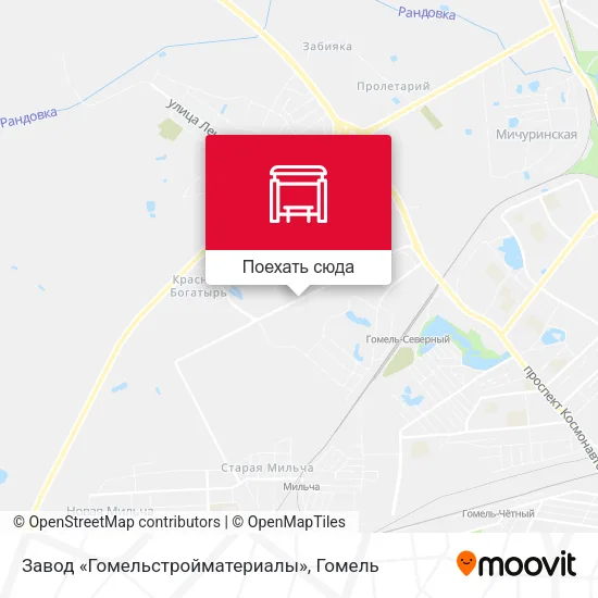 Карта Завод «Гомельстройматериалы»