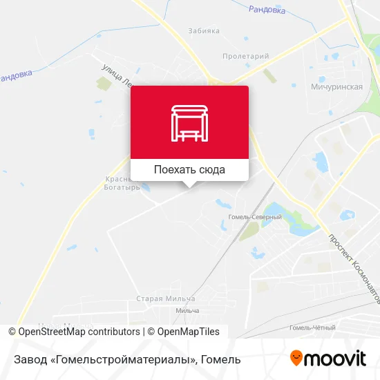 Карта Завод «Гомельстройматериалы»