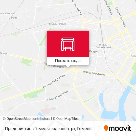 Карта Предприятие «Гомельгеодезцентр»