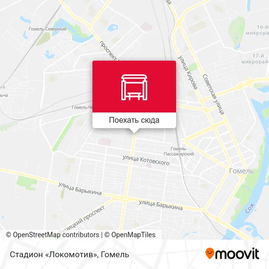 Карта Стадион «Локомотив»
