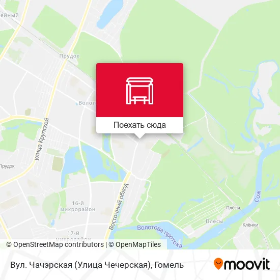 Карта Вул. Чачэрская (Улица Чечерская)