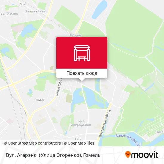 Карта Вул. Агарэнкі (Улица Огоренко)