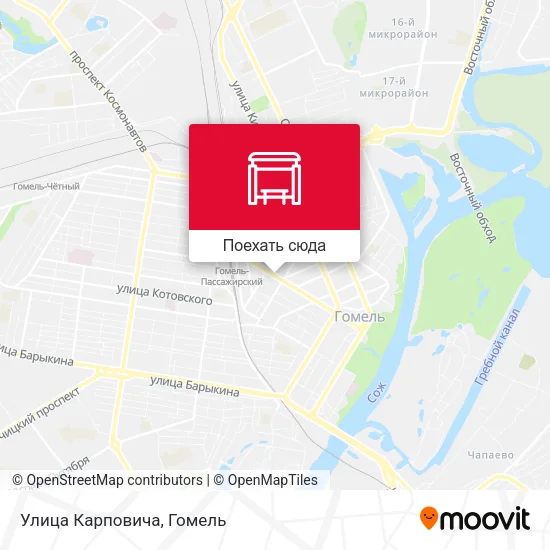 Карта Улица Карповича