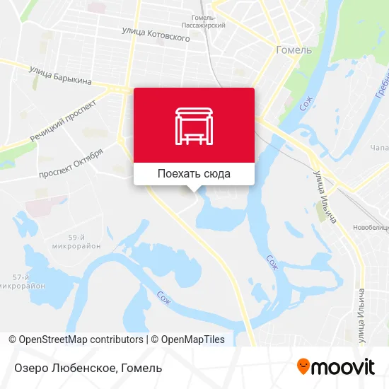 Карта Озеро Любенское