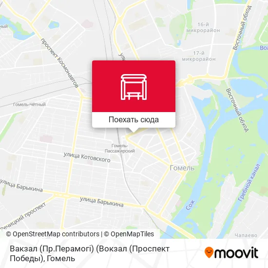 Карта Вакзал (Пр.Перамогі) (Вокзал (Проспект Победы)
