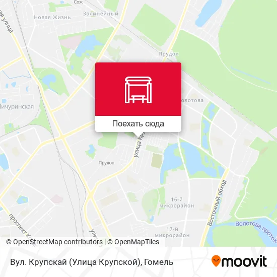 Карта Вул. Крупскай (Улица Крупской)
