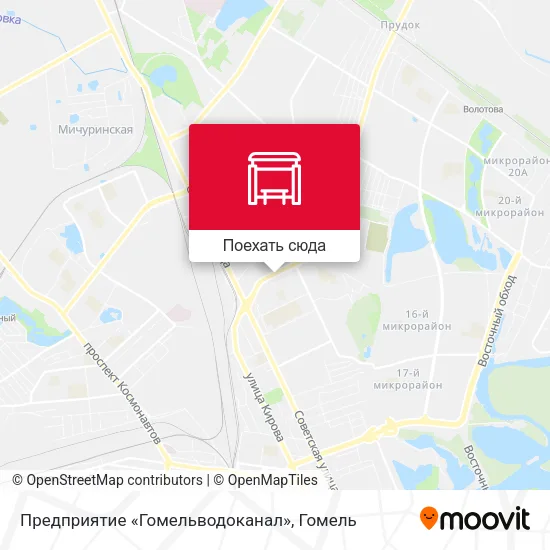 Карта Предприятие «Гомельводоканал»