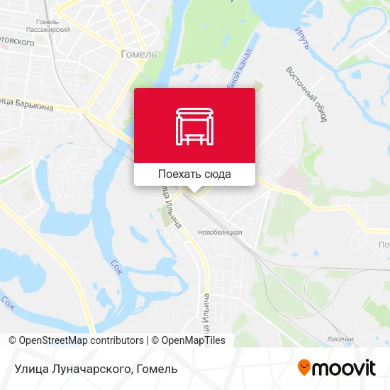 Карта Улица Луначарского
