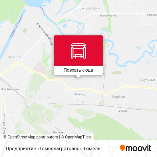 Карта Предприятие «Гомельагротранс»
