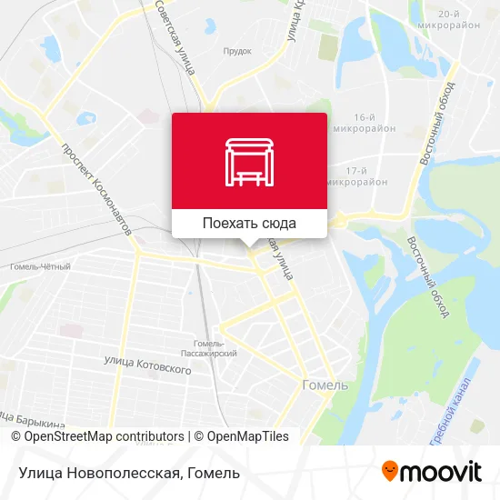 Карта Улица Новополесская