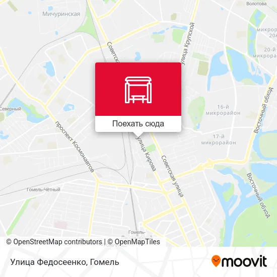 Карта Улица Федосеенко