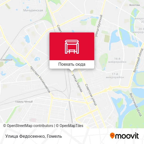 Карта Улица Федосеенко