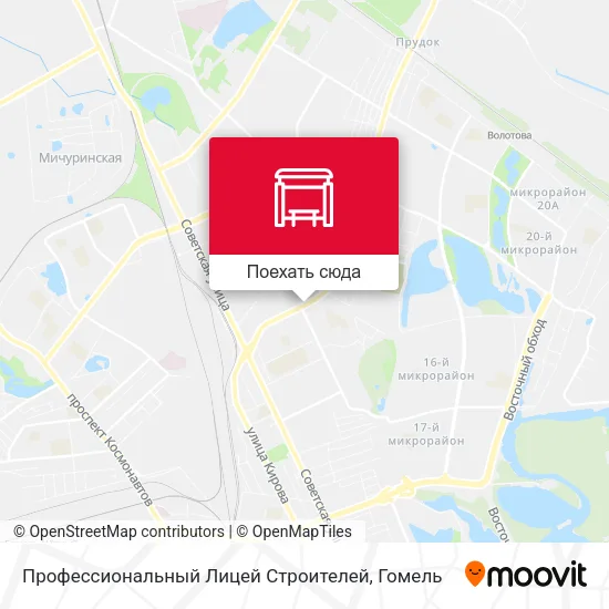 Карта Профессиональный Лицей Строителей